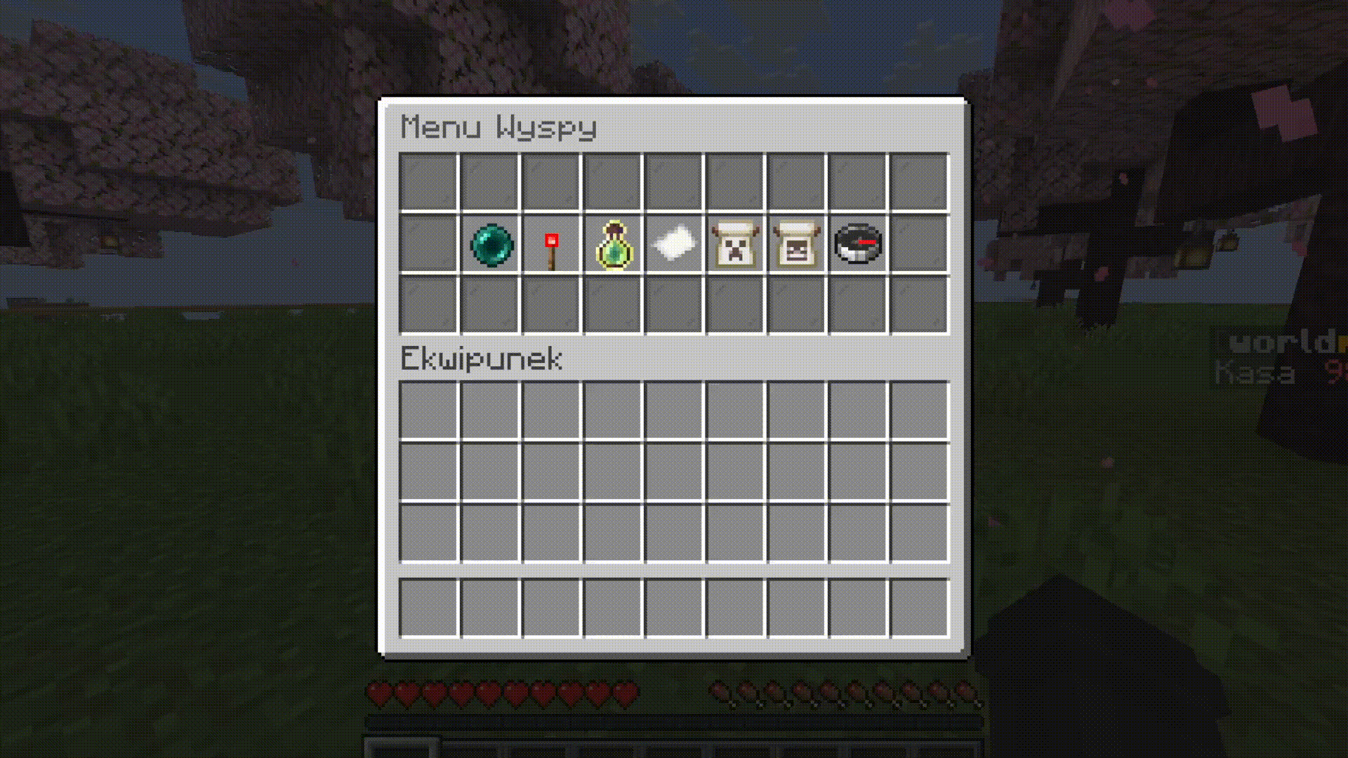 Interfejs GUI - Menu Działki