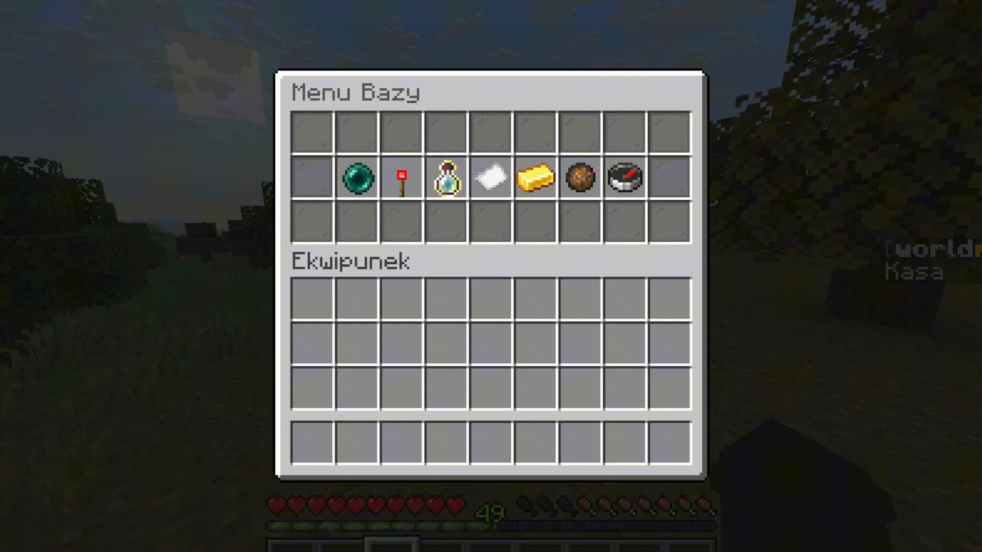 Interfejs GUI - Menu Bazy